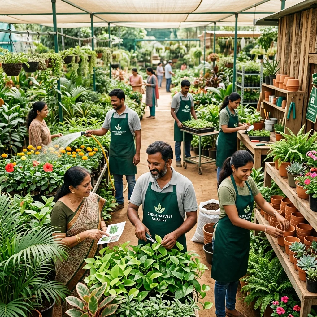 Green Vatika Nursery plant collection and display at Ranchi