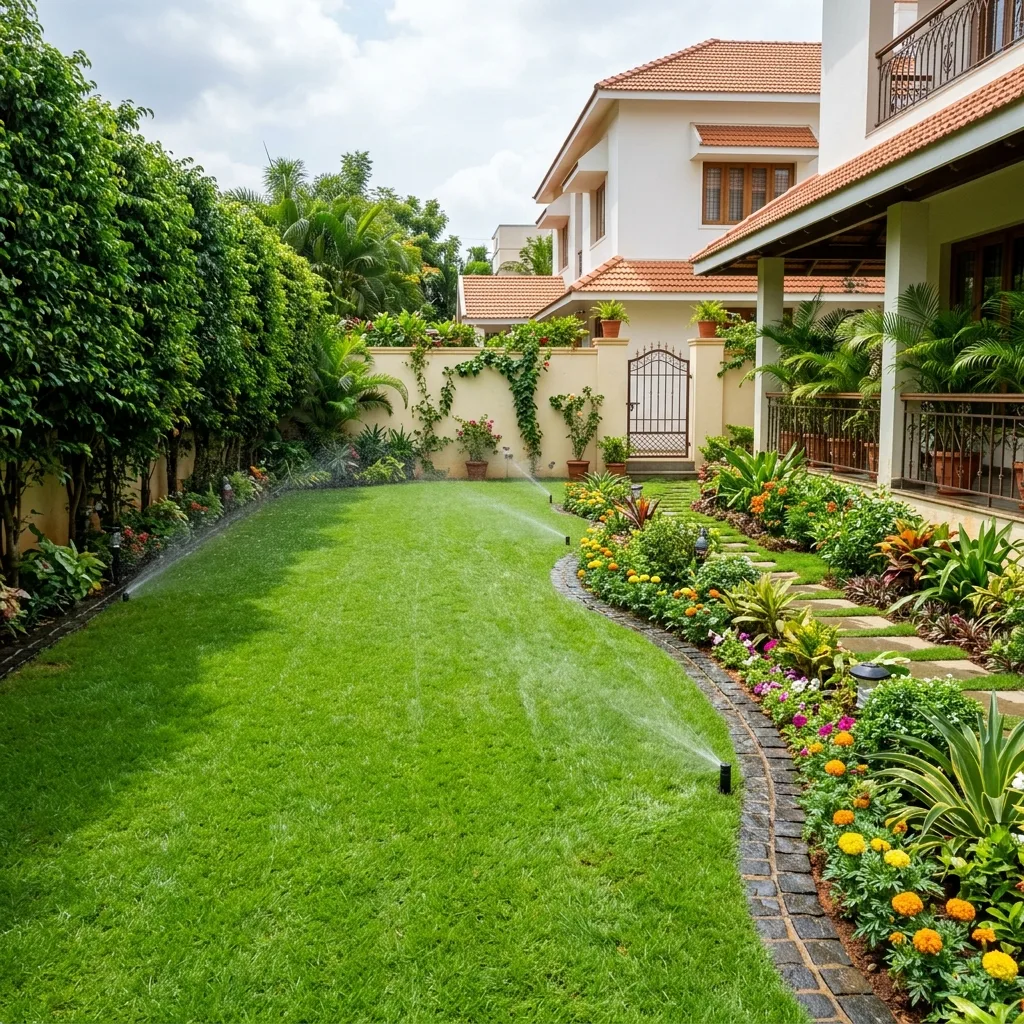 Lawn setup by Green Vatika Nursery in Ranchi